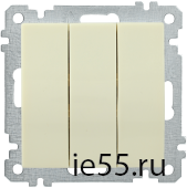 ВС10-3-0-Б Выключатель 3 клав. 10А BOLERO кремовый IEK