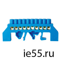 Шина TS-0609K 6x9 10 ways нулевая в изоляторе ЭНЕ