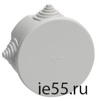 Коробка КМ41237 распаячная для о/п d75х40 мм IP44 (RAL7035, 4 гермоввода)
