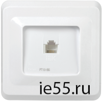 РТ10-ВБ Розетка 1-ая телефонная RJ11 ВЕГА белый IEK
