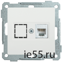 РК10-1-Б Розетка компьютерная RJ45 Cat5e BOLERO белый IEK