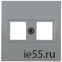 НК45-2-БА Накладка 2-ая комп. RJ45 Cat5e BOLERO антрацит IEK