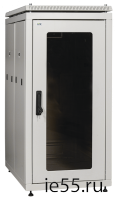 ITK Шкаф сетевой 19" LINEA N 33U 600х1000 мм стеклянная передняя дверь, задняя перфорированная сер